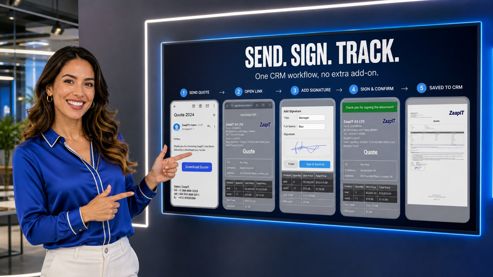 Send, Sign, and Track Documents From the Customer Record