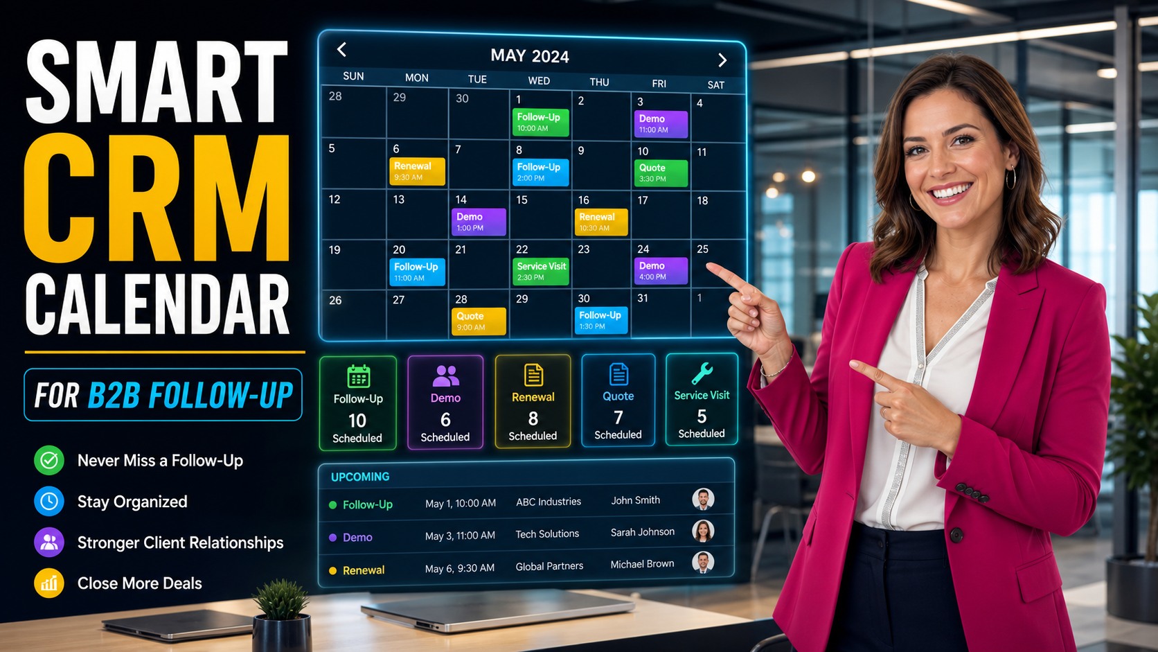 Smart CRM Calendar for B2B Follow-Up